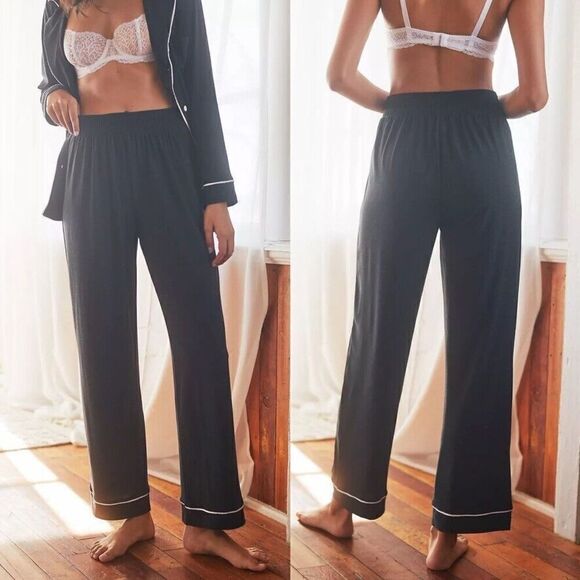Anthropologie Beyond Yoga Wind Down Pajama Pants Black XL NWT - Picture 1 of 4